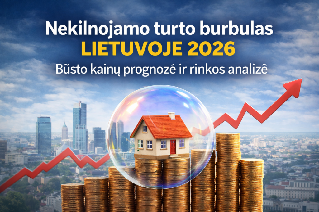 nekilnojamo turto burbulas Lietuvoje 2026 būsto kainų prognozė